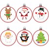 Articlings 12 Christmas Picture Baubles Window Stickers, Winter Holiday Clings,
