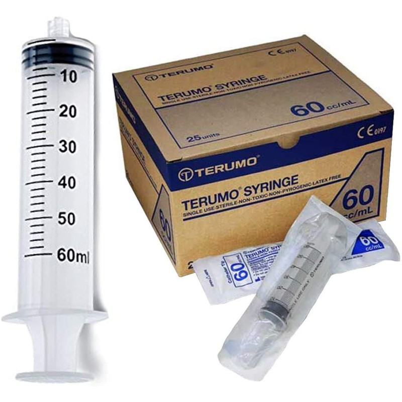 60ml Oral Syringes 5 Pack Luer Lock Tip Syringes Without
