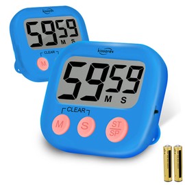 Kissarex Digital Kitchen Countdown Timer: Teachers Classroom Counter Large LCD Magnetic Clip Clock Small Stopwatch Beeper Hour Seconds Cooking Alarm Count Up, Gift for Birthdays Christmas Thanksgiving