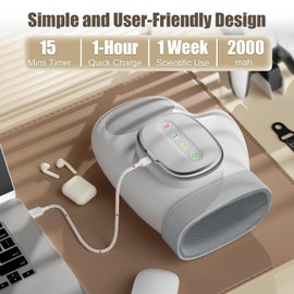 Qusases Hand Massager with Heat – Finger & Wrist Relaxation Device for Office Workers/Gamers/Athlete, Cordless and Rechargeable Massage, Ideal Gift for Women and Men