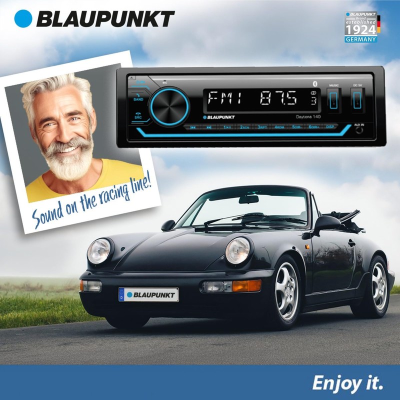 BLAUPUNKT Blaupunkt Daytona 140 Single-DIN Bluetooth Car Stereo Receiver -