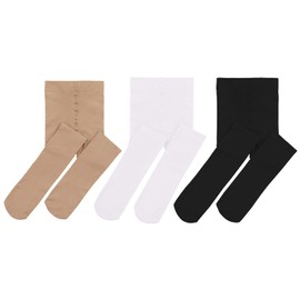 Century Star 3 Pairs Tights for Girls Ballet Tights Dance Toddler Baby Tights Girls Tights School Uniform Leggings Stockings White&Nude&Black 9-14 Years