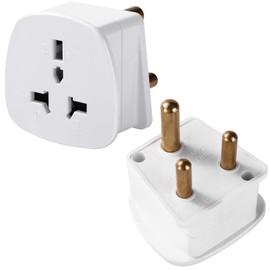 Gadgets Hut UK - 2 x UK to South Africa Travel Adapters (Pack of 2)