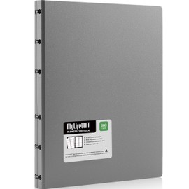 MyLifeUNIT Business Card Book, Name Card Holder Book with 600 Business Cards Capacity, Credit Card Book File Storage (Grey)