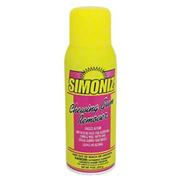 Simoniz Chewing Gum Remover 9 oz Spray Cleans Candle Wax, Putty, Gummy residues + Grace I AM Microfiber Cloth