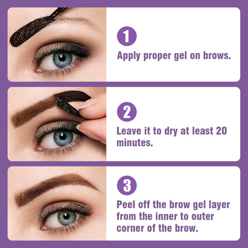 Eyebrow Tint Tattoo Eyebrow Gel Peel Off Easy Makeup (01