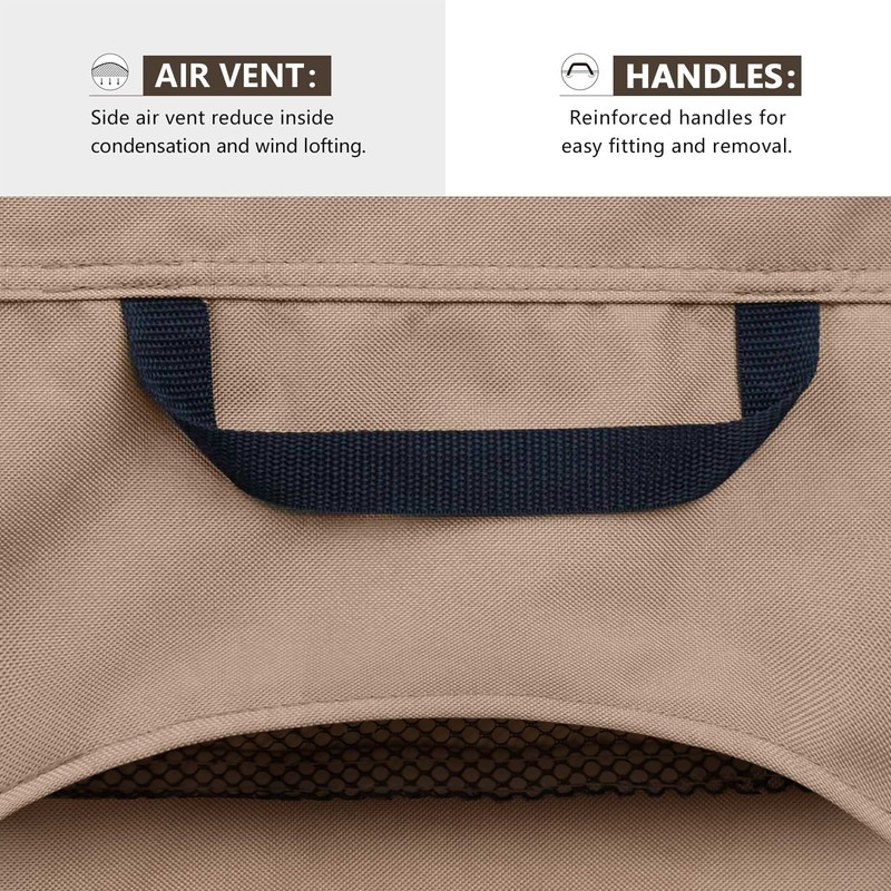 ULTCOVER Rectangular Gas Fire Pit Table Cover 43x22 inch Waterproof