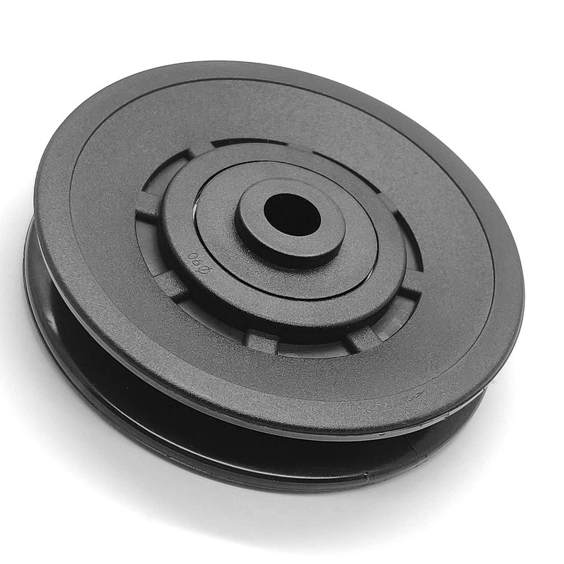 90mm Pulley Wheel Bearing Nylon - Grooved Edge Wearproof Pulleys
