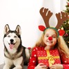 Tiaiidi 12 PCS Christmas Reindeer Antlers Headband,Reindeer Antlers Hair Hoops,Antler