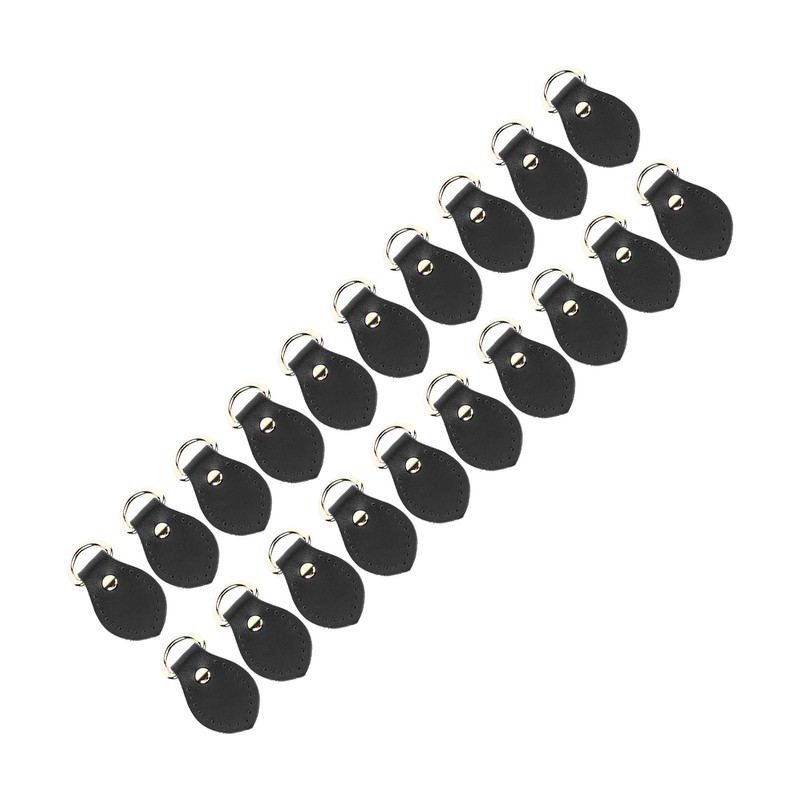 20 Sets Leather D Rings for Purse Genuine Leather D