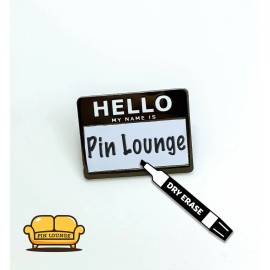 Hello My Name Is Pin ( With Dry Erase Board )