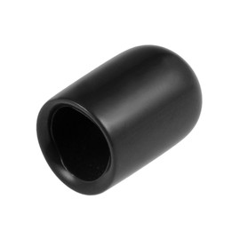 sourcing map Rubber End Caps 5/16 Inch (8 mm) ID Vinyl Round End Cap Screw Thread Protection Black Pack of 80
