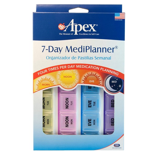 Apex 7-Day Medi Planner, 70069B -1 Each, Pack of 6