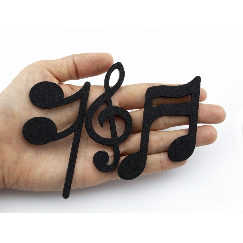 Summer-Ray 12 Sets (84pcs) Laser Cut Felt Musical Notes 3"