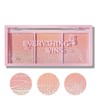 3 Colours Blush Palette, Bright Shimmer Face Blush Powder, Matte