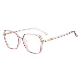 Cyxus Blue Light Glasses for Men Women Reduce Eye Strain UV Blocking for Computer Screen 8233 (Light Brown Frame)