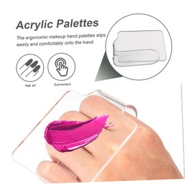 FRCOLOR 4pcs Transparent Nail Color Mixing Palette Lightweight Cosmetic Tool for Custom Shades and Blending Makeup for Travel and