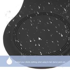 Capa de peso para hombros para cortar el cabello de silicona negra, protector de cuello, fácil de limpiar, para tratamientos de cabello y permanentes, clientes de Varios estilos
