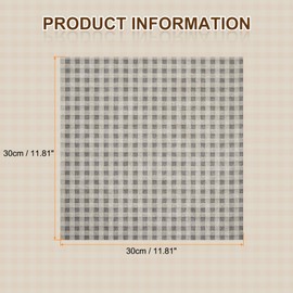 HARFINGTON 300pcs Square Checkered Wax Paper Sheets 11.81" x 11.81" Oil-absorbing Dry Food Wrapping Paper for Sandwich Baking Paper Liners Picnic Basket Bread Hamburger Wrap Kitchen, Brown