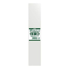 Shimojima 62-0993-07 HEIKO OPP Bags, Crystal Pack, S6-30 (Side Seals), 100 Sheets