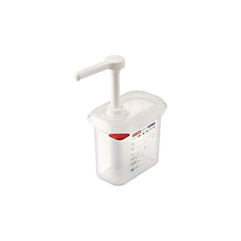 Araven CR821 Sauce Dispenser GN 1/9, 1.5 L, Transparent