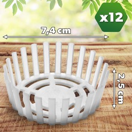 KADAX Fermentation Weight for Preserving Jars, Plastic Fermentation Lid, Food Weight with Net for Sauerkraut, Kimchi and Cucumbers, Fermentation Aid (fi 82 mm / 12 Pieces)