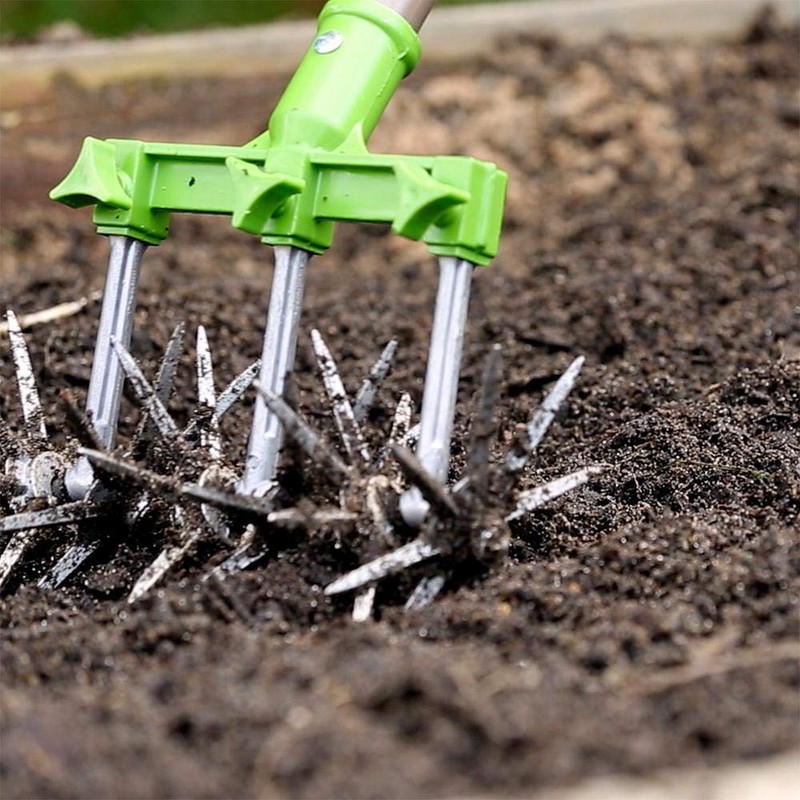 AMES 2917000 Steel Tine Garden Cultivator with Aluminum Handle, 58-Inch