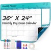 MaxGear Monthly Calendar Dry Erase Board for Wall, 36" x