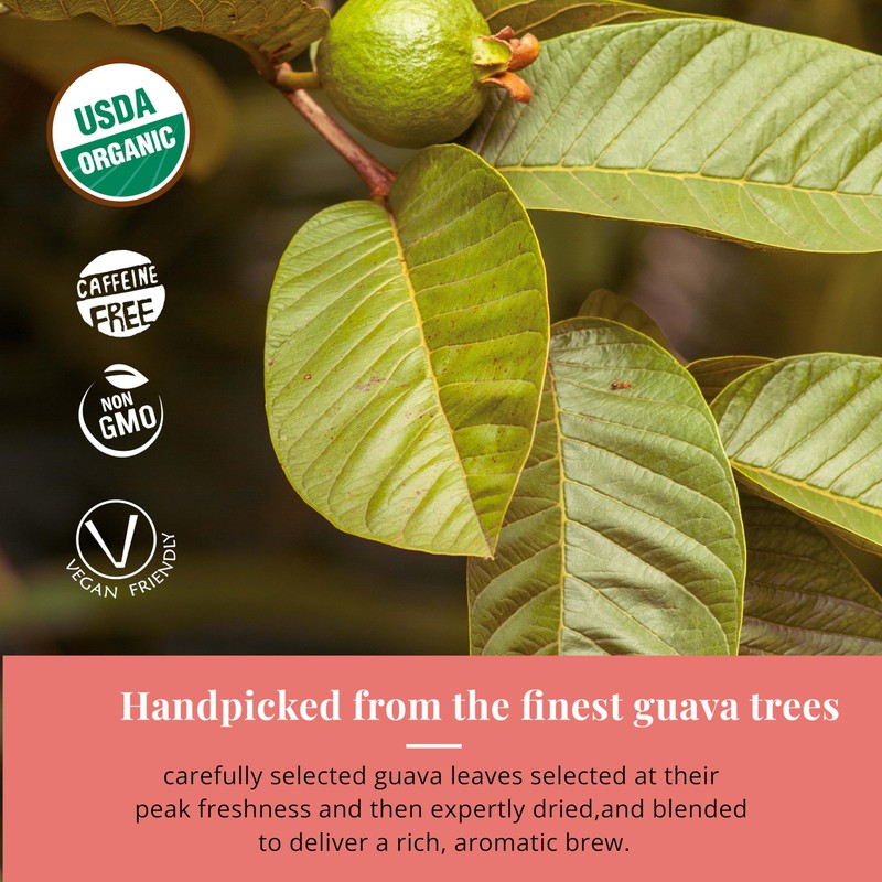 75 Organic Guava Leaf Tea Bags, Pure Guava Leaf Tea,100%