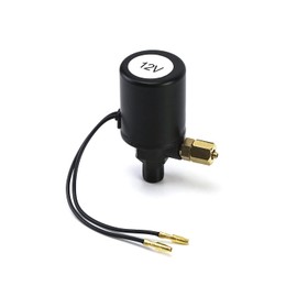 QWORK Air Horn Solenoid Valve,1/4" NPT 12V Electric Air Valve (Solenoid) for 1/4" OD Hose, Black