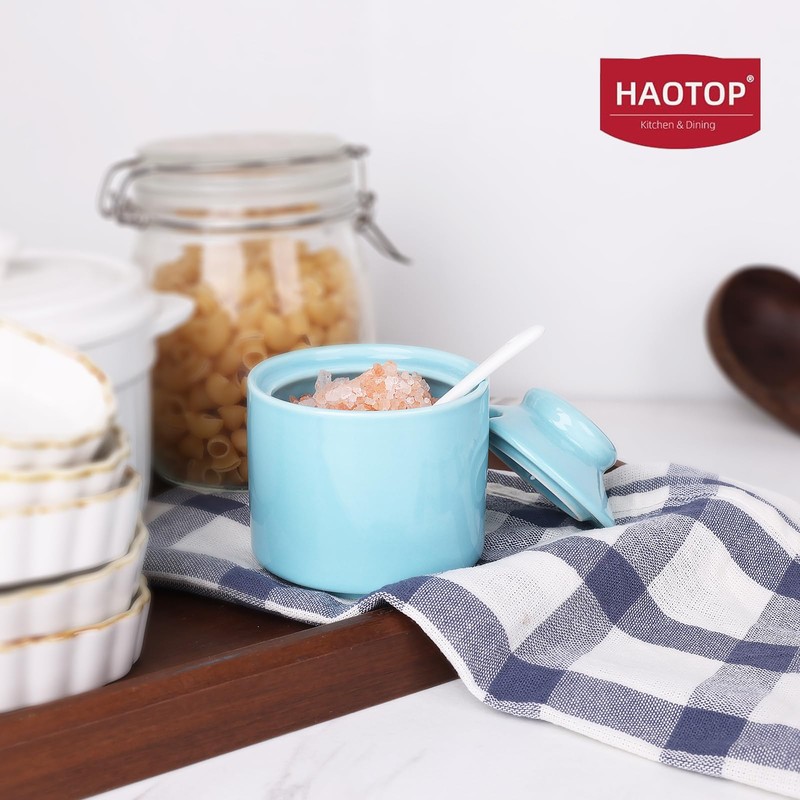 8 oz Sugar Bowl with Lid and Spoon,Ceramic Sugar Jar