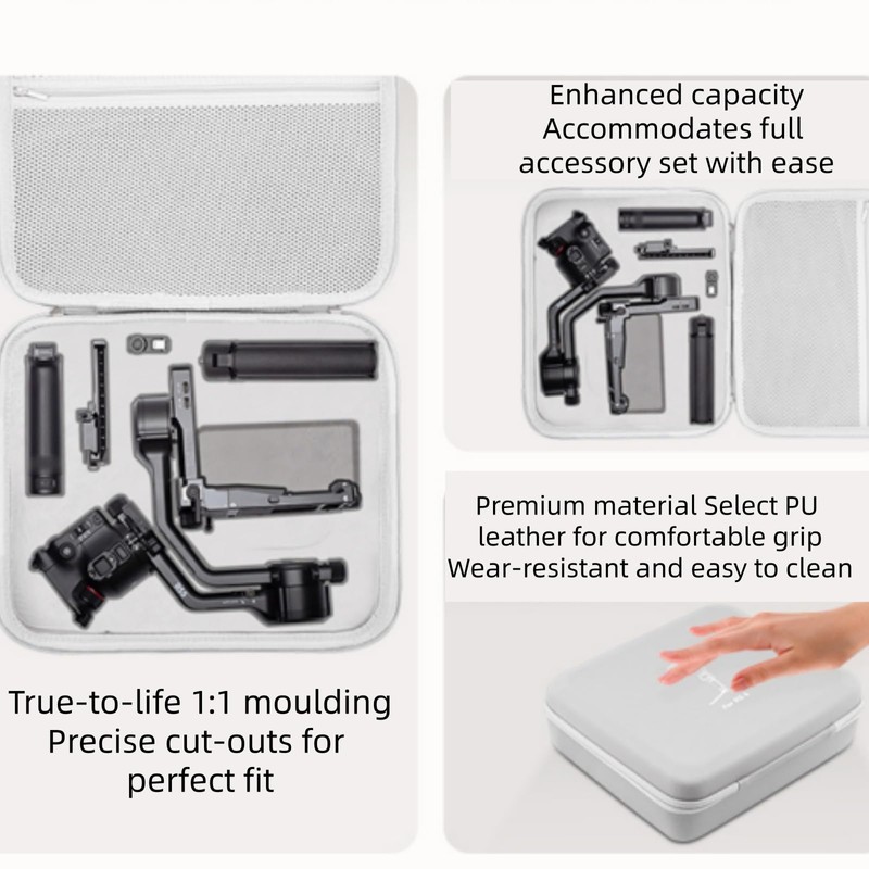 Ferbao Storage Case for DJI RS5,Waterproof Portable PU leather Carrying