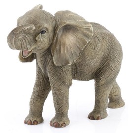 Baby African Elephant 'Missing You' Statue from Leonardo 'Out Of Africa' Collection - Realistic 11 Centimetre High Standing Figurine with Teardrop On Cheek - No. 4 of the Collection
