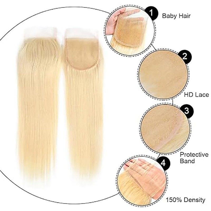 BW 613 ST Human Hair Closure 22 Inches