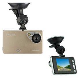 XIT Car Black Box Driving Video Recorder HD 1080P 170 Degree Ultra Wide Angle Lens G-Sensor Vehicle Camera Camcorder, Gold