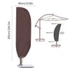 Waterproof Garden Umbrella Cover Protector Outdoor Patio Rain Covers 265*40CM(Coffee)