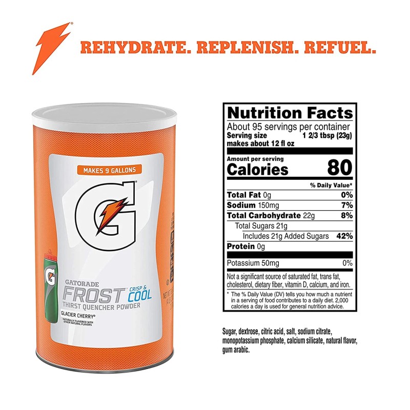 QTG Products (Sortable) Gatorade Thirst Quencher Powder, Glacier Cherry, 76.5