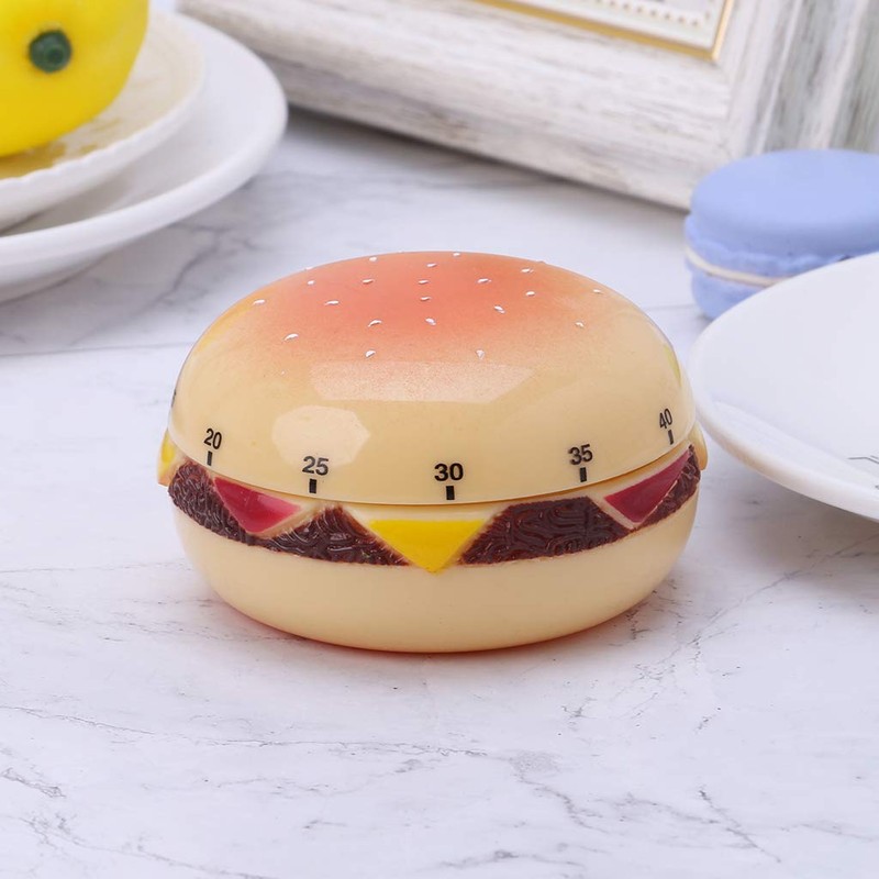 DIIOOMIEEU Hamburger 60 Mechanical Timer Countdown Alarm Kitchen Cooking Reminder