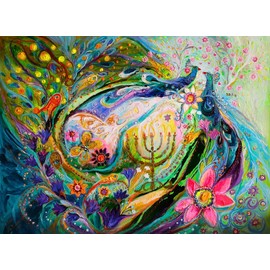 Wooden Jigsaw Puzzle for Adults - Dreaming of Chagall- 534 Wooden Pieces. Made in The USA by Nautilus Puzzles