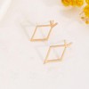 Bohemian Gold Geometry Rhombus Earrings Minimalist Stainless Steel Geometry Square