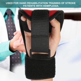 Finger Gloves Finger Splint Brace, Anti-spasticity Rehabilitation Auxiliary Training Gloves, Thumb Wrist Splint Hand Brace for Stroke Hemiplegia Rehabilitation Training(Hook and loop gloves)