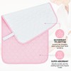 Yaopelky Wickelunterlage, waschbar, wiederverwendbar, wasserdicht, längere Wickeltischabdeckung, Rosa, 3 Stück