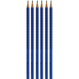 Faber-Castell Grip 2001 Pencils Economy Pack of 6 (Blue B)