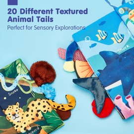 Baby Cloth Books Set – 2 PCS Crinkle Sensory Touch & Feel Books for Babies 0–12 Months, Infant Tummy Time Toys