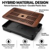 Traditional Chinese Bamboo Tea Tray, Dark Brown, Wooden Tea Table