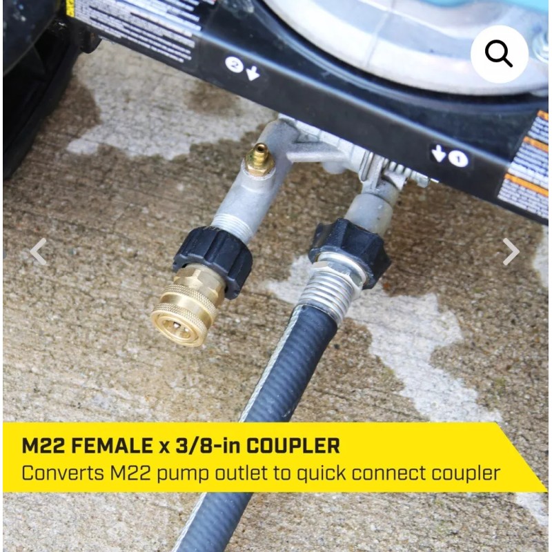 Surface Maxx M22 Female X 3/8-in Coupler Converts M22 Pump