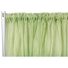 CV Linens 11834us Sheer Voile Flame Retardant Drape-305cm x 300cm | Backdrop Curtain Panel | Sage Green | 1 Pc