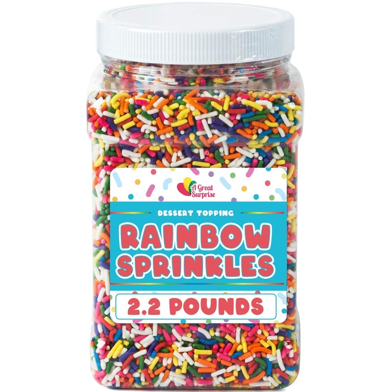 A Great Surprise Rainbow Sprinkles - 2.2 Pounds - Bulk