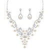JunyiDIY Elegant Pearl Jewelry Set | 10mm White Plastic Pearl