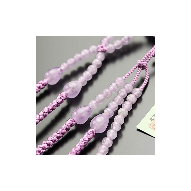 念珠ドットコム 日蓮宗 数珠 女性用 8寸 藤雲石 梵天房 京念珠 念誦 法華